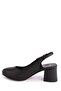 Genuine Leather Laser Cut Stylish Heeled Shoes Şhn.883 - 6