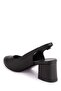 Genuine Leather Laser Cut Stylish Heeled Shoes Şhn.883 - 5
