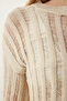 Cream Openwork Seasonal Knitwear Sweater KG00010 - 5