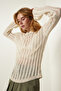 Cream Openwork Seasonal Knitwear Sweater KG00010