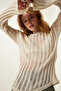 Cream Openwork Seasonal Knitwear Sweater KG00010 - 4