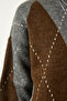 Gray Premium Diamond Patterned Oversize Knitwear Sweater FN03163 - 6