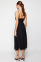 Black A-Line Lined Corset Detailed Woven Tulle Stylish Evening Dress Night Graduation Dress Tprss24El00041 - 6