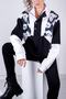 Women Men White Black Half Zipper Fleece - 2