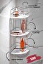 Adhesive Crystal Shelf Hanging Bathroom Organizer Shampoo Holder Corner Shelf Chrome Lk-03 Kb - 2