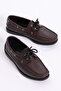 Men's Brown Front Laced Genuine Leather Casual Shoes - 2