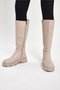 Women's Nude Skin Women's Comfortable Fit Long Zippered Boots - 2