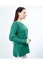 Women's Green Knitwear V-Neck Winter Mom Flexible Sweater - 5