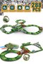 Dinosaur Tracks 288 Pieces Dinosaur Themed Moving Rails Full Set with Dinosaur Cars