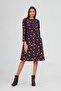 Divitin Flannel Original for Cat, High Collar Front Britli Midi Length Winter Dress - 4