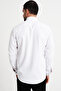 Men's White Double Pocket Lycra Lewis Model Gabardine Fabric Denim Shirt - 2