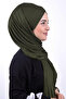 Jersey 3-Band Hijab Ready Shawl Khaki Green