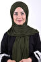 Jersey 3-Band Hijab Ready Shawl Khaki Green - 2
