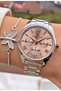 Brand Silver Color 2-Year Warranty Women's Wristwatch - with Bracelet Gift - 4