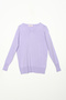 Light Lilac V-Neck Knitwear Sweater - 5