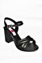 P555170603 Black Thick Heeled Women's Shoes - 7