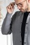Interview Wraps Gray Knitwear Cardigan with Snap Closure - 4