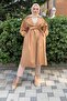 Belted Mustard Balloon Sleeve Trench - 2