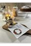 1 Piece Coffee Presentation Napkin Christmas Ornament Cocktail Coffee Coaster Embroidered Mini Plate - 2