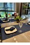 Royal Linen Textured Glittery Navy Blue Runner 1 Piece (Napkin Not Included) - 6