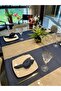 Royal Linen Textured Glittery Navy Blue Runner 1 Piece (Napkin Not Included) - 4
