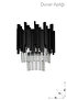Sima Crystal Glass Stone Luxury Sconce - (Black Color) - 3