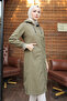 1265 Pocket Detailed Trench Coat Khaki - 3