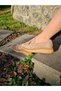 Genuine Leather Beige Daily Women's Shoes Loafer Eva Sole Moccasin Ballet Loafer2 - 2
