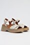 ®| PC-7209- 3807 Beige-Women's Wedge Heel Sandals Shoes - 2