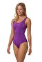 Chest Covered Thick Strap Round Neck Swimsuit