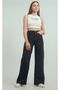 Black Palazzo Wide Leg Flexible Jeans - 2
