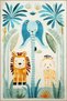 Dido 2 Collection Children's Carpet Theme Animal and Tree Figure Patterned Modern Decorative Carpet 3224