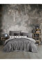 Anthracite Double 200 X 240cm Bedspread/2 Pieces 50x70cm Pillow 4 Layers Multi Muslin 100% Cotton - 3