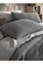 Anthracite Double 230x240cm Bedspread/2 Pieces 50x70cm Pillow 4 Layers Multi Muslin 100% Cotton - 5