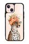 iPhone 15 Plus Glossy Phone Case with Influencer Leopard Cat Design