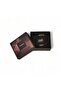 Dark Color Black Leather Bracelet with Metal Accessories - 3