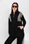 Women's Leopard Sequin Sequined Daily 2-Piece Sports Set Black - 7