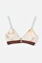 Patterned Sky Patterned Snap Closure Covered Bra - 8
