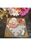 Adresanna silver glitter embroidered coffee side, presentation napkin and cocktail napkin 4 pieces - 8