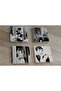 Black and White Audrey Hepburn Photos Natural Stone Coasters Set of 4 - Natural Stone Coasters