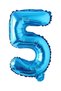 Frozen Elsa Blue Number Happy Birthday Balloon Set Transparent Balloon with Confetti Snow Queen Elsa Balloon - 4