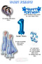 Frozen Elsa Blue Number Happy Birthday Balloon Set Transparent Balloon with Confetti Snow Queen Elsa Balloon - 2