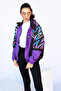 Women's Men's Colorful Patterned Bomber Jacket - 3