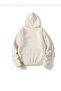 Unisex Beige The Happiest Printed Hooded Sweatshirt - 2