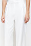 Ekru Wide Leg/Geniş Paça Yüksek Bel Dokuma Kumaş Pantolon TWOAW22PL0066 - 9