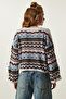 Cream Sky Blue Patterned Seasonal Knitwear Sweater MC00253 - 6