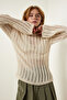 Cream Openwork Seasonal Knitwear Sweater KG00010 - 3