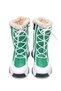 Children's Unisex White Green Comfortable Fit Sports Sole Lacing Detailed Snow Boots - 4