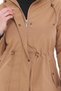 Women's Large Size Hooded Mink Short Trench Coat 1001 - 6