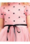 Fluffy Tulle Flexible Lycra Heart Printed Princess Tutu Dress - 6